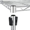 FONTOI Storage Racks, 4-Tier Shelving Unit with Wheels and Adjustable Feet, Wire Storage Organizers for Garage Kitchen, Sliver, 36"*56"*14.17" - 4 of 4