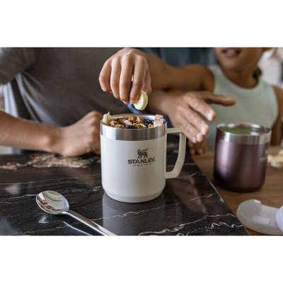 Stanley 12oz Stainless Steel Classic Legendary Mug - Cream Gloss: Insulated Travel Mug for Hot & Cold Beverages, Dishwasher-Safe