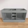 60 in. W x 21.5 in. D x 33.5 in. H Bath Vanity Cabinet without Top Bathroom Vanity in Sky Grey with Black Handle - 2 of 4