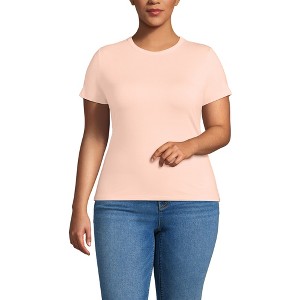 Lands' End Women's Petite Short Sleeve Cooling Crew Neck T-Shirt - 1 of 3