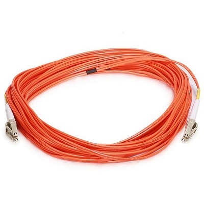 Monoprice Fiber Optic Cable - 10 Meter - Orange | LC to LC OM1, 62.5/125 Type, Multi Mode, Duplex