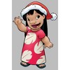 Girl's Lilo & Stitch Santa Hat Aloha T-Shirt - 2 of 4