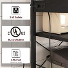Large Bakers Rack w/Power Outlets, 6-Tier Microwave Stand, Coffee Bar with Hutch, Microwave Stand with Storage, Kitchen Shelf w/Wire Basket - 3 of 4