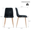 NicBex 2pc Dining Chair Modern Upholstered Velvet Side Chair with Wood Legs for Kitchen & Dining Room - 3 of 4