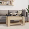 vidaXL Coffee Table Sonoma Oak 39.8"x19.3"x20.5" Engineered Wood - 2 of 4