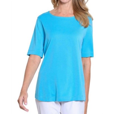 Women's Elbow Sleeve Scoop Neck Top - Multiples