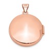 Black Bow Jewelry 14k Rose Gold 20mm Round Polished Flat Locket - 3 of 4