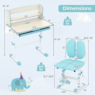 INFANS 2 In 1 Kids Art Table And Chair Set, Toddler Craft Play Wood Activity Desk With 2 Chairs Paper Roll Storage Canvas Bins Drawing Writing Children Furniture Da