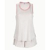 Memoi Women's Spa Terry Bamboo Blend Racerback Top and Short Set Pink S - 4 of 4
