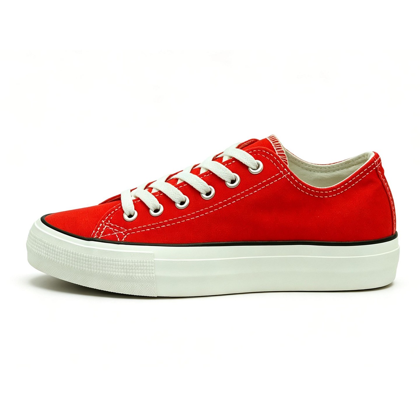 Мужские кроссовки Bangka Canvas Sneakers Classic Lace Up Fashion Casual Shoes, Red, цвет: Красный — фото 3
