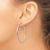Black Bow Jewelry 2mm Polished Sterling Silver Round Hoop Earrings, 41mm (1 5/8 in) - 3 of 4