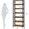 Tribesigns 6-Tier Bookshelf, 70.86-Inch Tall Bookcase Industrial Freestanding Display Shelf with Metal Frame and Open Shelves for Home Office - 3 of 4
