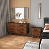 GDFStudio Evelina Mid Century Modern Solid Wood 22" Rectangle Nightstand with 2 Drawers - 2 of 4