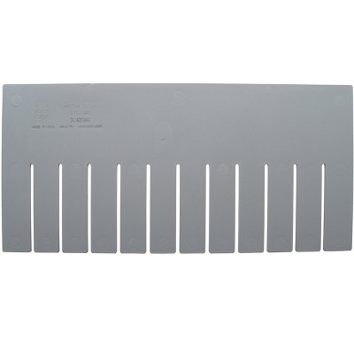Quantum Storage Systems Long Divider, For Use With Dg92080, Gray (Pack Of 6), Made In Usa