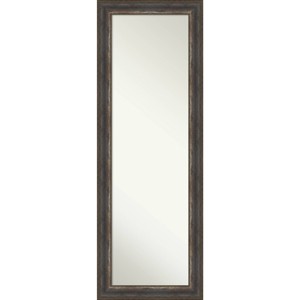 19" x 53" Non-Beveled Alta Rustic Char Full Length on The Door Mirror - Amanti Art - 1 of 4