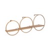 Sagebrook Home Set of 3 Round Wall Shelves Metal Wood Wall Decor Storage Brown Bronze 11"/13"/15" - 2 of 4
