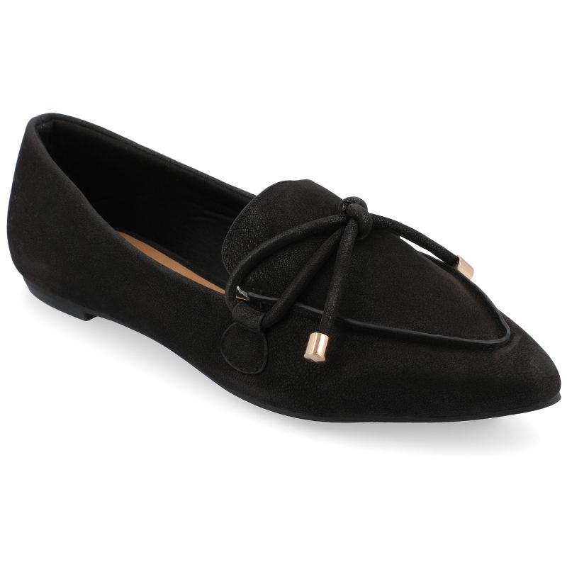 Journee Collection Womens Muriel Slip On Pointed Toe Loafer Flats, 1 of 11