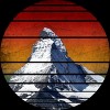 Men's Design By Humans Vintage Snow Mountain Peak By punsalan T-Shirt - 2 of 2
