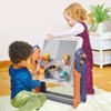 Easel for Kids, Foldable Toddler Easel with Building Block Table,Kids Art Easel,Dry Erase Board Magnetic Whiteboard for Kids Toddlers Boys Girls - 2 of 4