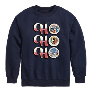 Boys' - Disney - Mickey and Friends Ho Ho Ho Vintage Christmas Graphic Long Sleeve Fleece Sweatshirt - 1 of 4