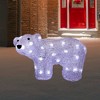 Northlight Lighted Commercial Grade Acrylic Polar Bear Outdoor Christmas Decoration - 13.5"- Polar White LED Lights - image 2 of 4