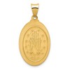 Black Bow Jewelry 14k Yellow Gold Hollow Spanish Miraculous Medal Pendant, 16 x 32mm - 3 of 4