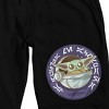 The Mandalorian Chibi Grogu In Circle Men's Black Sleep Pajama Shorts - 2 of 4