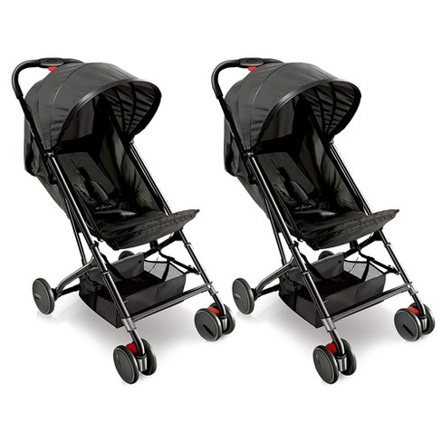 Jovial Portable Folding Lightweight Compact Baby Stroller with Bag for Airplane Travel for Babies, Infants, and Toddlers, Black (2 Pack) - image 1 of 4