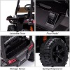 12V Kids Dump Truck Ride On w/Sun Shade, Electric Car w/Remote, LED Lights, Shock Absorption, 3 Speeds, MP3/USB - 4 of 4
