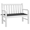 vidaXL Garden Bench Cushion with Comfortable Foam Fiber Filling, Made from Durable Oxford Fabric, Sized 47.2"x19.7"x1.2" - Black - 3 of 4
