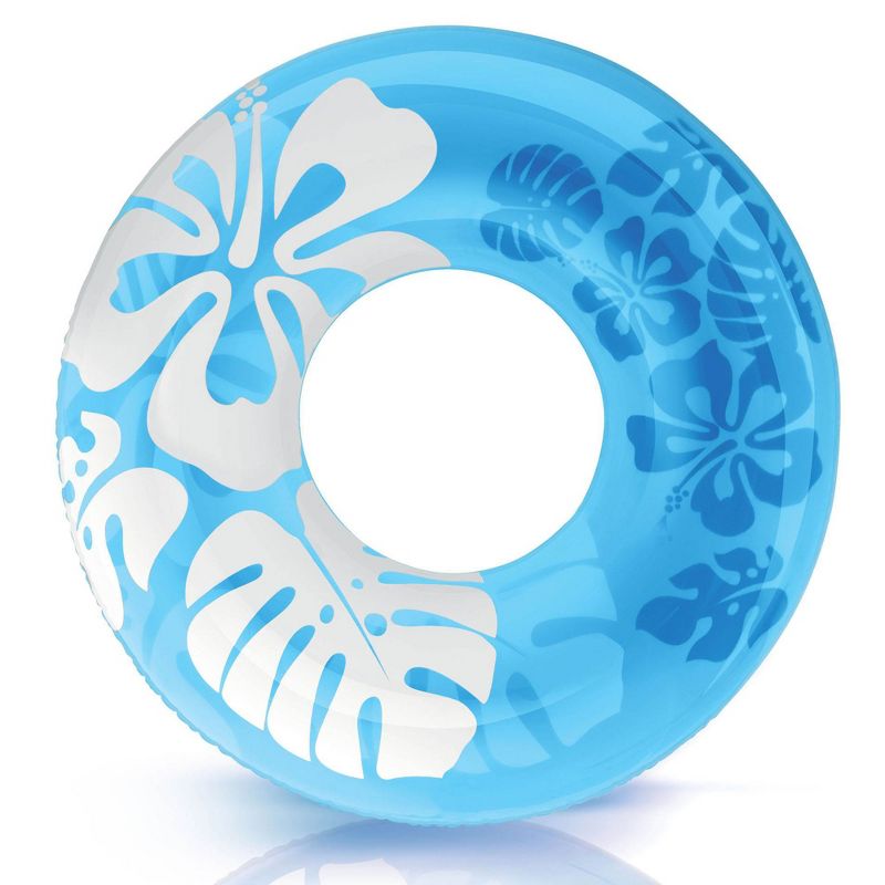 Intex 36 Inch Colorful PVC Transparent Inflatable Swimming Pool Relaxing Single Round Ring Float for Children and Adults, Multicolor, 3 of 7