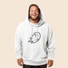 Dalix Giant Ghost Embroidered Hoodie Soft Fleece Hood Sweatshirt Mens - 3 of 4