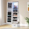 Fredees 360° Swivel Jewelry Organizer with Full-Length Mirror & Lights, Standing Armoire with Drawers, Large Jewelry & Makeup Storage - 3 of 4