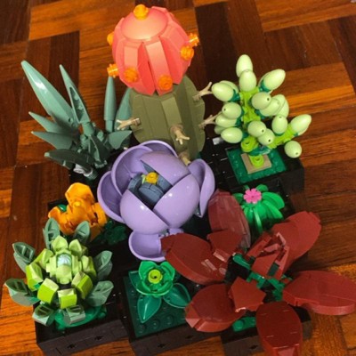 LEGO Icons Succulents Artificial Plant Set for Adults, Valentine Décor for  Him and Her, Creative Gift for Valentines Day, Birthday or Housewarming,  Botanical Collection, Flower Bouquet Kit, 10309 