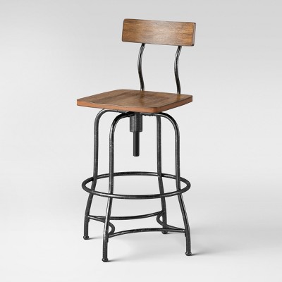 Woodsboro Adjustable Barstool Brown - Threshold&#8482;