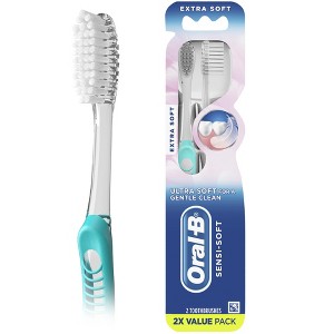 Oral-B Sensi-Soft Toothbrushes, Extra Soft, 2 Count - 1 of 4