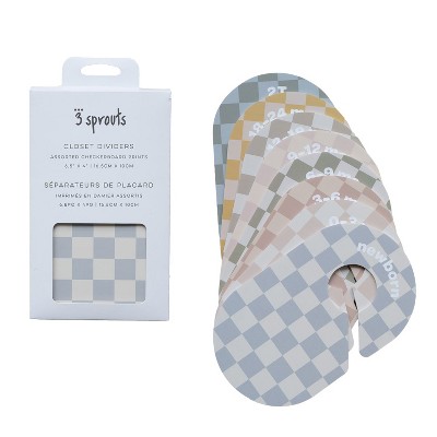 Checkerboard Baby Closet Dividers Set for Newborn to 24 Months