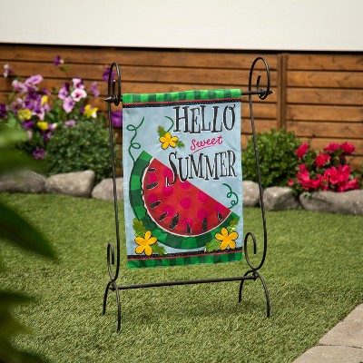Evergreen Flag Hello Sweet Summer Garden Flag 12x18 Double Sided for Outside, Outdoor Summer Decorations for Home