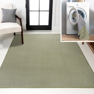 JONATHAN Y Twyla Classic Solid Low-Pile Machine-Washable Area Rug - 1 of 4