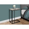 Monarch Specialties Accent Table, C-shaped, End, Side, Snack, Living Room, Bedroom, Grey Laminate, Black Metal, Contemporary, Modern - 2 of 4