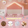 KWPZQEB Canopy Bed for Kids, Montessori Floor Bed Frame with High Guardrails and Roof, Wood Toddler Bed Frame for Girls & Boys - 4 of 4