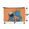 Sesame Street Vintage Cookie Monster Makeup Cosmetic Bag Organizer Pouch - 4 of 4