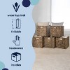 happimess Bryce Classic Farmhouse Handwoven Hyacinth Collapsible Storage Cube Baskets with Handles - 3 of 4