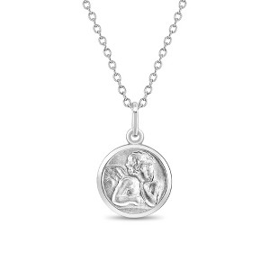 Girls' Guardian Angel Sterling Silver Pendant/Necklace - In Season Jewelry - 1 of 4
