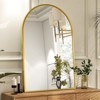 BEAUTYPEAK Arched Bathroom Mirror Wall-mounted Mirror Classic Wall Mirror for Home Decoration - 3 of 4
