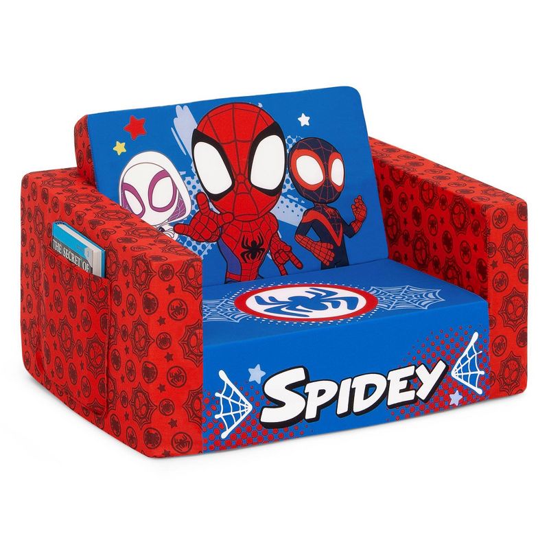 Delta Children Marvel Spidey and His Amazing Friends Kids&#39; 2-in-1 Convertible Cozee Flip-Out Chair, 5 of 11
