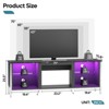 Bestier TV Stand for 75‘’TVs, Led Gaming Entertainment Center for PS5, Console With Led Lights & Adjustable Shelves, Cabinet for Living Room Bedroom - 4 of 4