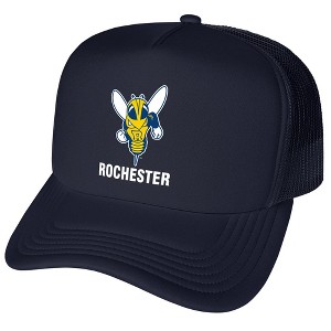 Official University of Rochester Primary Logo Foam Snapback Trucker Hat - for Men and Women Navy, Navy, One Size - 1 of 4