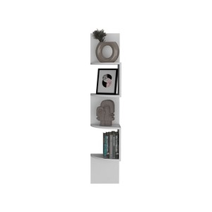 TIRAMISUBEST White Corner Storage Cabinet - Space-Saving Sideboard with Shelves for Living Room or Bedroom - 1 of 4