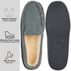 Alpine Swiss Men’s Moccasin Slippers Genuine Suede Slip-On House Shoes Memory Foam Insoles Plush Faux Shearling Lining Comfortable Indoor Outdoor - 3 of 4